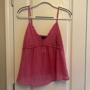 fab’rik Bodega Ruffle Blouse Pink - size L